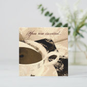 ティーパーティーブライダルシャワーの招待 招待状 (スタンド正面)