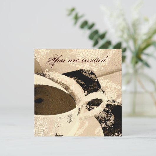 ティーパーティーブライダルシャワーの招待 招待状 (スタンド正面)