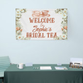 ティーパーティーブライダルシャワーインテラコッタアンドパステル 横断幕 (トレードショー)
