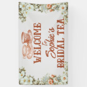 ティーパーティーブライダルシャワーインテラコッタアンドパステル 横断幕 (縦)