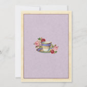 ティーパーティーブライダルシャワーガーデンティーカップ招待状 招待状 (裏面)