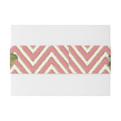 ティーパーティーブライダルシャワーシェブロンストライプバラ 招待状ベリーバンド (裏面例)