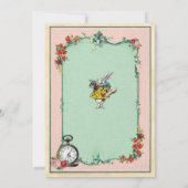 ティーパーティーブライダルシャワーティーポットワンダーランド招待状 招待状 (裏面)