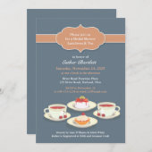 ティーパーティーブライダルシャワーフラット招待状 招待状 (正面/裏面)