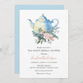 ティーパーティーブライダルシャワー招待 招待状 (正面/裏面)
