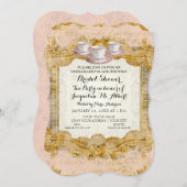 ティーパーティーブライダルシャワー王室のベルサイユパレス 招待状 (正面/裏面)