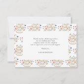 ティーパーティーブライダルシャワー サンキューカード (裏面)