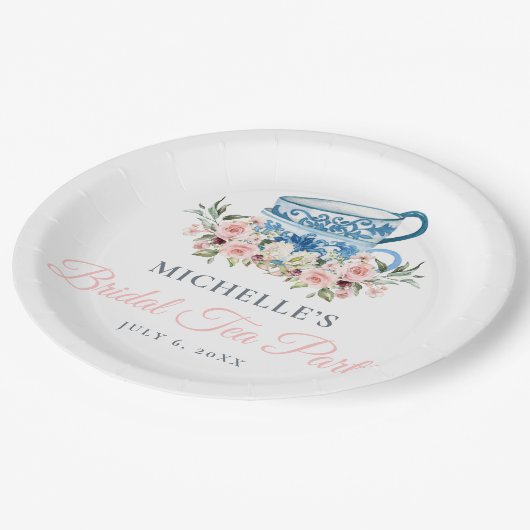 ティーパーティーブライダルシャワー ペーパープレート (アングル)