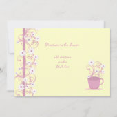 ティーパーティーブライダルシャワー 招待状 (裏面)