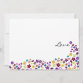 ティーパーティーブーケブライダルシャワー 招待状 (裏面)