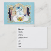 ティーパーティープードル名刺/プロファイルカード 名刺 (正面/裏面)