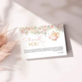 ティーパーティーベイビーシャワーの感謝カード サンキューカード