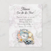 ティーパーティーベビーシャワーアドバイスカード エンクロージャーカード (正面)