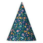 ティーパーティー柄の誕生日お祝い パーティーハット (左)