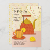 ティーパーティー楽しい招待状 招待状 (正面/裏面)