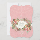 ティーパーティー水彩エレガントバラ誕生会 招待状 (裏面)