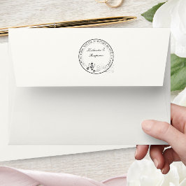 ティーパーティー結婚ブライダルラウンド差出人住所 ラバースタンプ