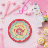 ティーパーティー誕生日デザート ペーパープレート (パーティー)