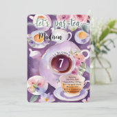 ティーパーティー誕生日パーティー 招待状 (スタンド正面)