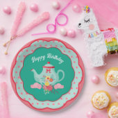 ティーパーティー誕生日ルンチョン ペーパープレート (パーティー)