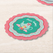 ティーパーティー誕生日 ペーパーコースター (アングル)