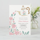 ティーパーティー誕生日 招待状 (スタンド正面)