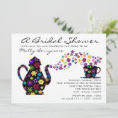 ティーパーティー魔法ブーケブライダルシャワー 招待状 (スタンド正面)