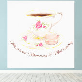 ティーパーティー エレガント ブライダルシャワー バチェロレッテ キャンバスプリント (インサイチュ (ウッドフロア))