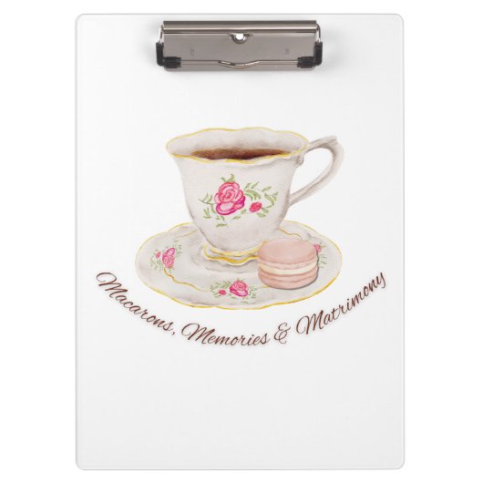 ティーパーティー エレガント ブライダルシャワー バチェロレッテ クリップボード (正面)