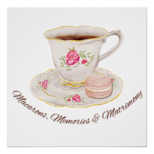 ティーパーティー エレガント ブライダルシャワー バチェロレッテ ポスター (正面)