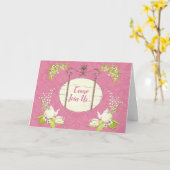 ティーパーティー カード (黄色い花)