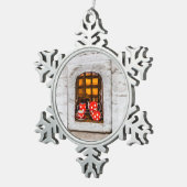 ティーパーティー スノーフレークピューターオーナメント (右)