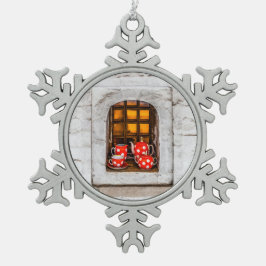 ティーパーティー スノーフレークピューターオーナメント