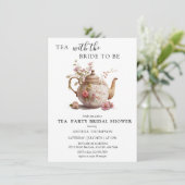 ティーパーティー | ティーブライダルシャワー 招待状 (スタンド正面)