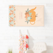 ティーパーティー パンプキン ブライダルシャワー 横断幕 (インサイチュ)