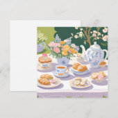 ティーパーティー | ビューティフルガーデンパーティーフローラカード (正面/裏面)