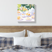ティーパーティー | ビューティフルガーデンパーティーフローラ キャンバスプリント (インサイチュ (寝室))