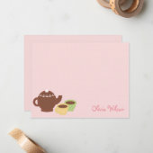 ティーパーティー フラット サンクス カード/メモ カード (正面/裏面インサイチュ)