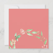 ティーパーティー |フローラ誕生日 |任意の年齢 招待状 (裏面)