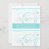 ティーパーティー ブライダルシャワーとレシピカード (裏面)