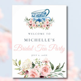 ティーパーティー ブライダルシャワーのウェルカムサイン ポスター