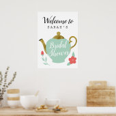 ティーパーティー ブライダルシャワー ウェルカムサイン ポスター (キッチン)