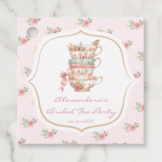ティーパーティー ブライダルシャワー フェイバータグ (正面)