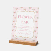 ティーパーティー ブライダルシャワー フラワーバー アクリルサイン (傾斜)