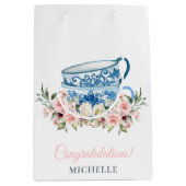 ティーパーティー ブライダルシャワー ミディアムペーパーバッグ (正面)