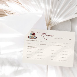 ティーパーティー ブライダルシャワー レシピ エンクロージャーカード