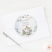 ティーパーティー ブライダルシャワー 感謝の気持ち お礼の品 ラウンドシール (封筒)