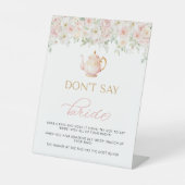 ティーパーティー ブライダルシャワー Don't Say Bride 台座サイン (正面)
