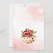 ティーパーティー ベビーシャワー 招待状 テンプレート (裏面)