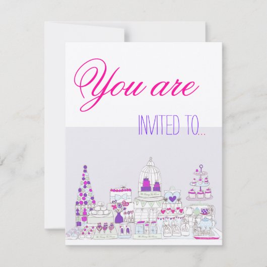 ティーパーティー 招待状 (正面)